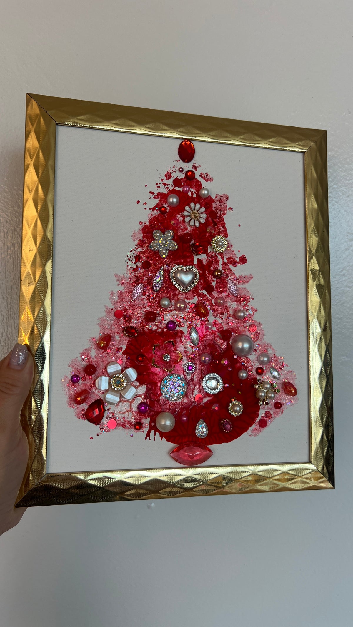 Christmas tree #2623 8x10, original painting