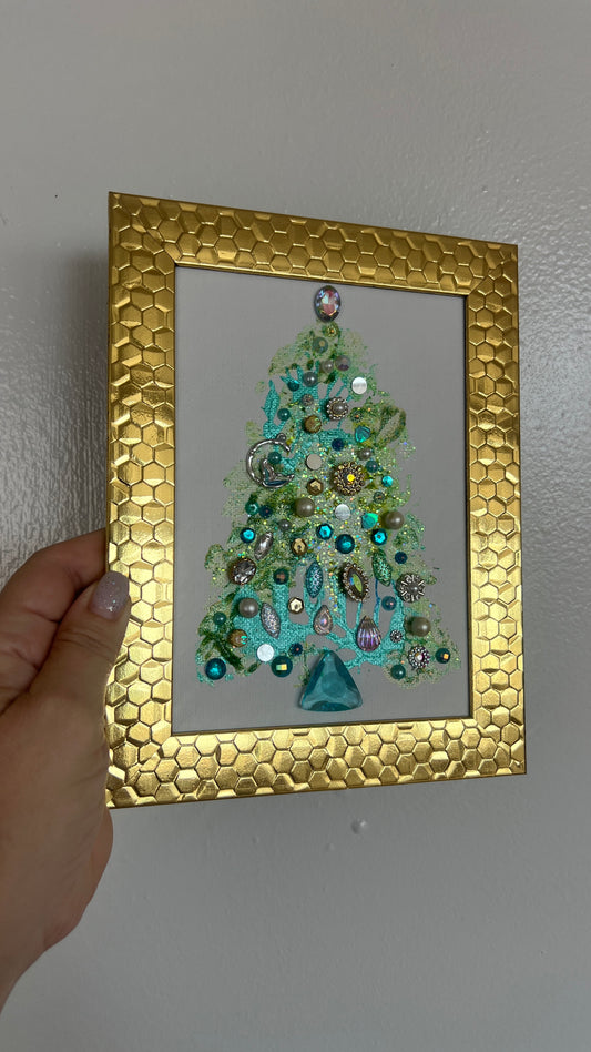 Christmas tree #2612 5x7, original painting
