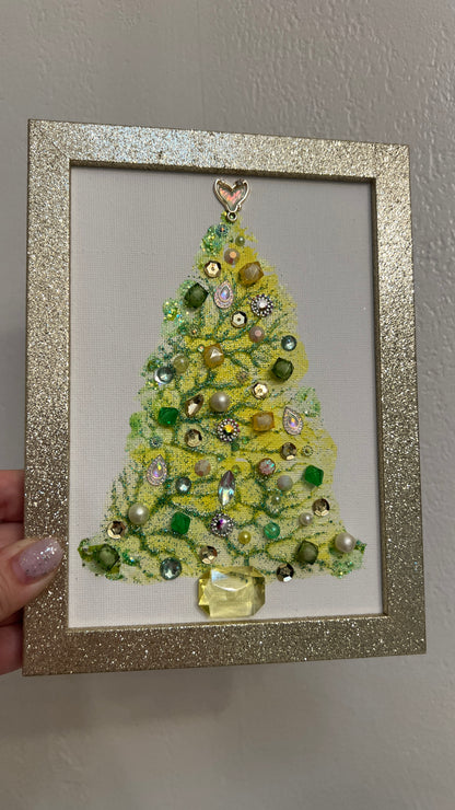 Christmas tree #2601 5x7, original painting