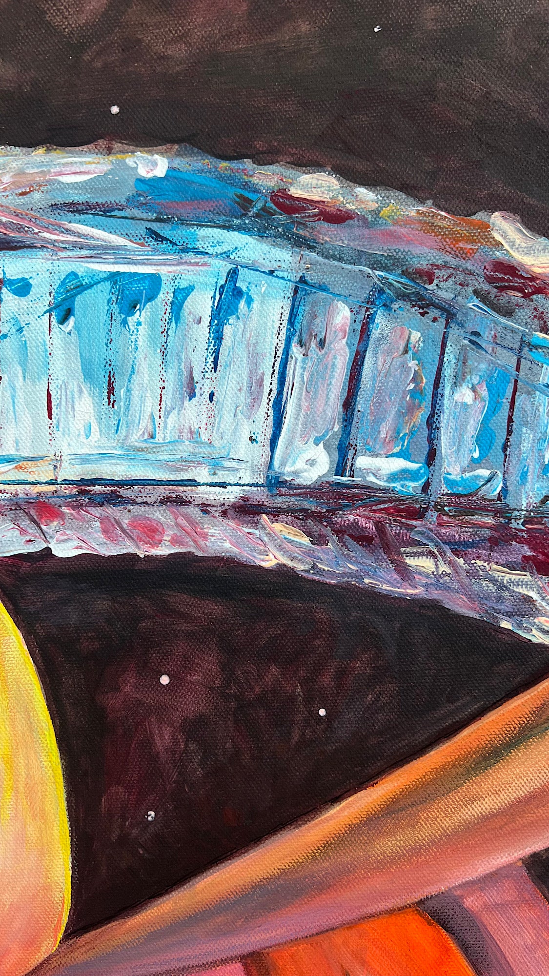 Abstract painting with a focus on color and texture