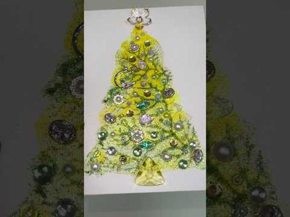 Christmas tree #2621 5x7, original painting