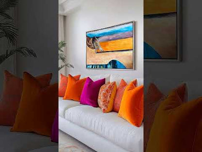 Original Acrylic Painting "A Woman Who Loves and Waits" 36x48 in, Large Canvas Wall Art, 2024