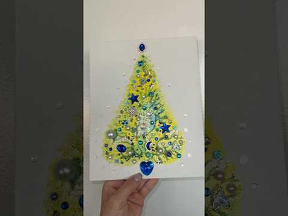 Original Painting "Moonlight" Christmas Tree 8x10