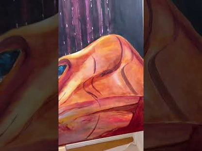 Original acrylic painting Space 36*48 in, canvas, surrealism 2024, big size