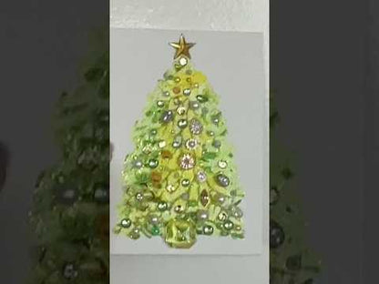 Christmas tree #2618 5x7, original painting