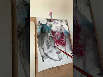Dancing in the Dark, original painting, 11*15 in, watercolor on paper,
surrealism