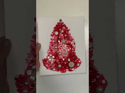 Original Painting "Ruby Noel" Christmas Tree 8x10