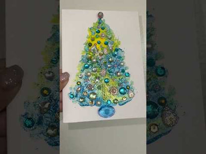 Christmas tree #2616 5x7, original painting