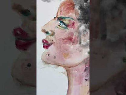 Original Acrylic Painting Ballerina 11x14 in, Canvas Board, Surrealism