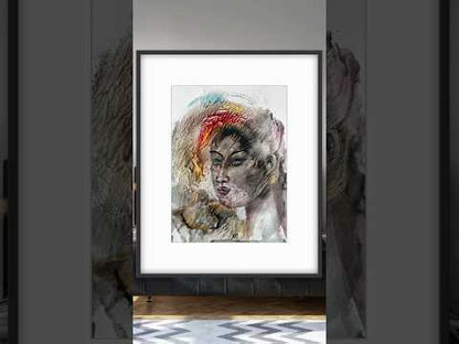 Reviving Memories, original artwork, 11*15 in, watercolor, portrait, 
surrealism