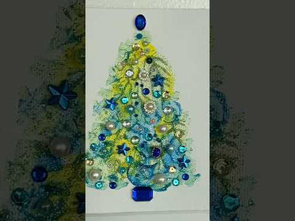 Christmas tree #2620 5x7, original painting