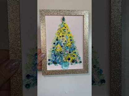 Christmas tree #2608 5x7, original painting