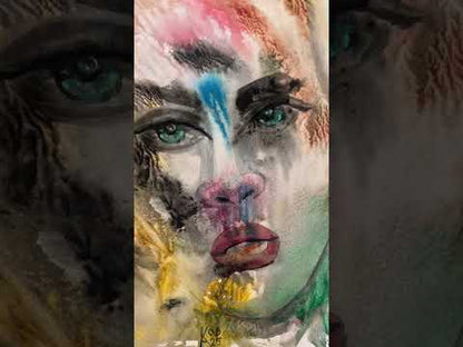 Spectrum Face – Original Watercolor, 12x18 (30.5 x 45.7 cm)