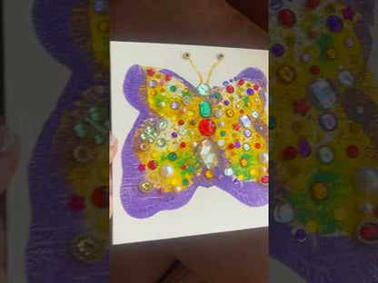 Colorful Jeweled Butterfly – 10x10 Original painting